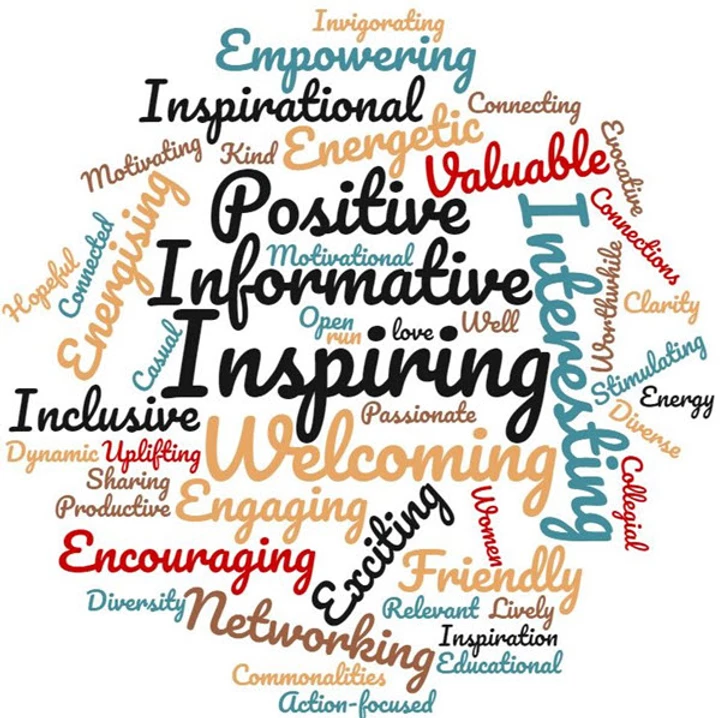 Words the October 2019 breakfast guests - inspiring, informative, positive, valuable, etc.l, empowering.