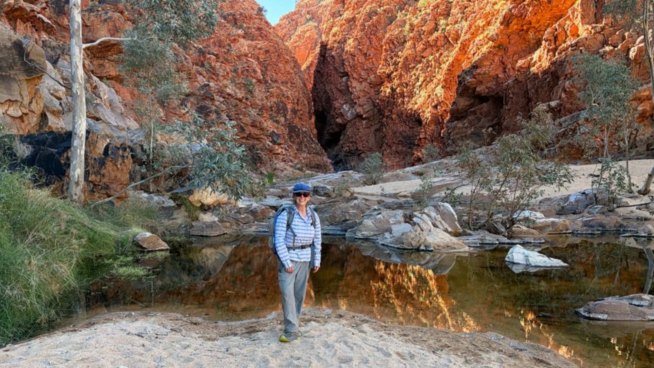 Helga Svendsen out on the Larapinta Trail
