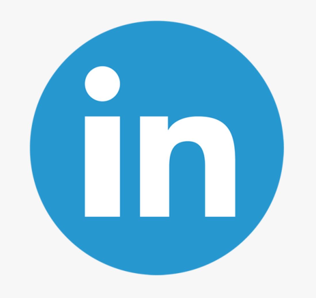 One of LinkedIn logos. White text that says 'in' on a blue circle.s