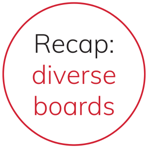 Recap: diverse boards